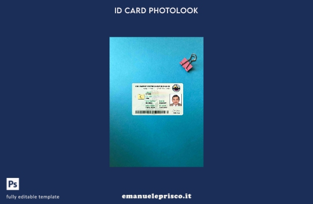 modello FRONTALE photolook della carta d'identità della Nigeria in stile verific